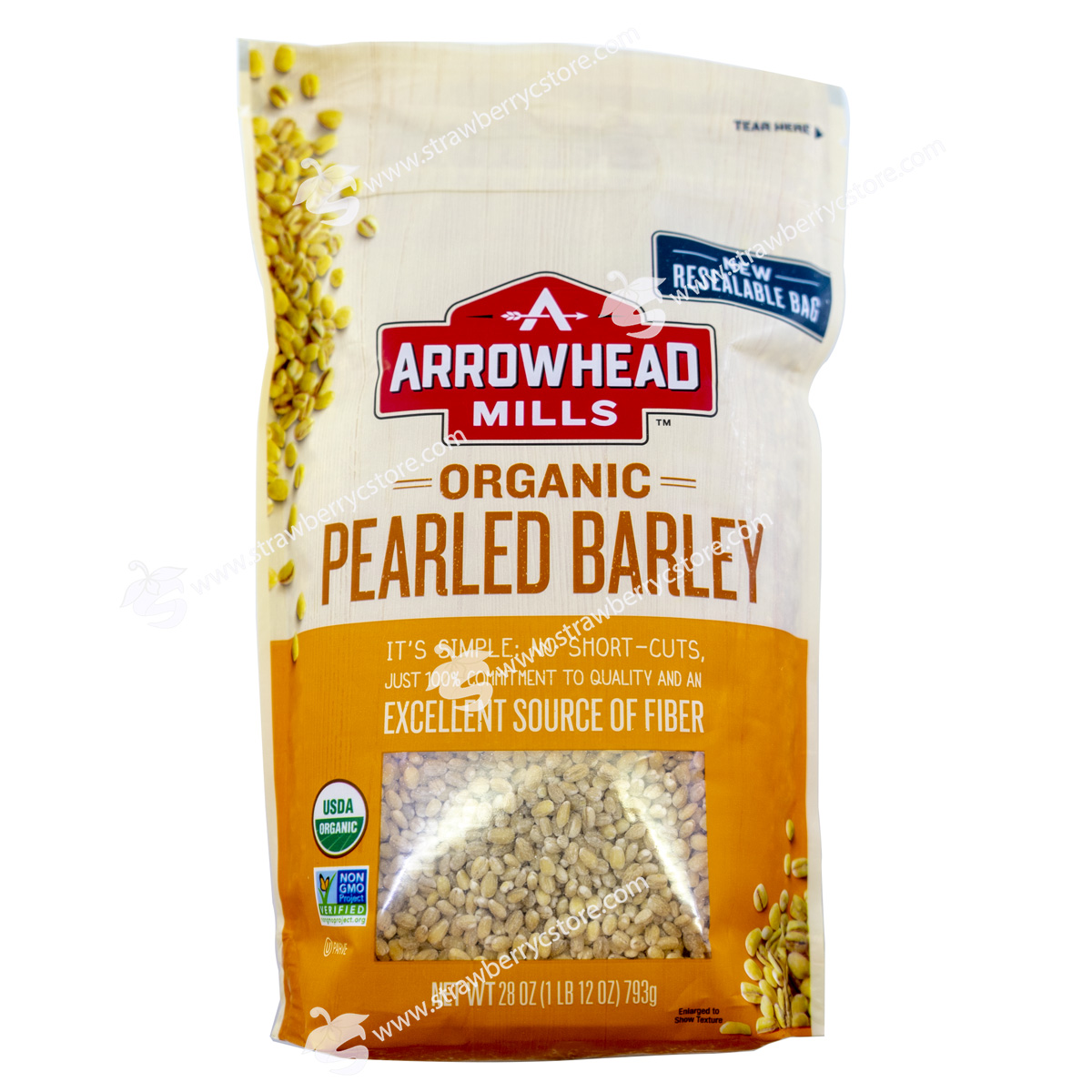 Hạt Ý Dĩ / Lúa Mạch Hữu Cơ Arrowhead Mills Organic Pearled Barley, Gói 793g (1 Lb. 12 Oz.) 28 Oz. 0