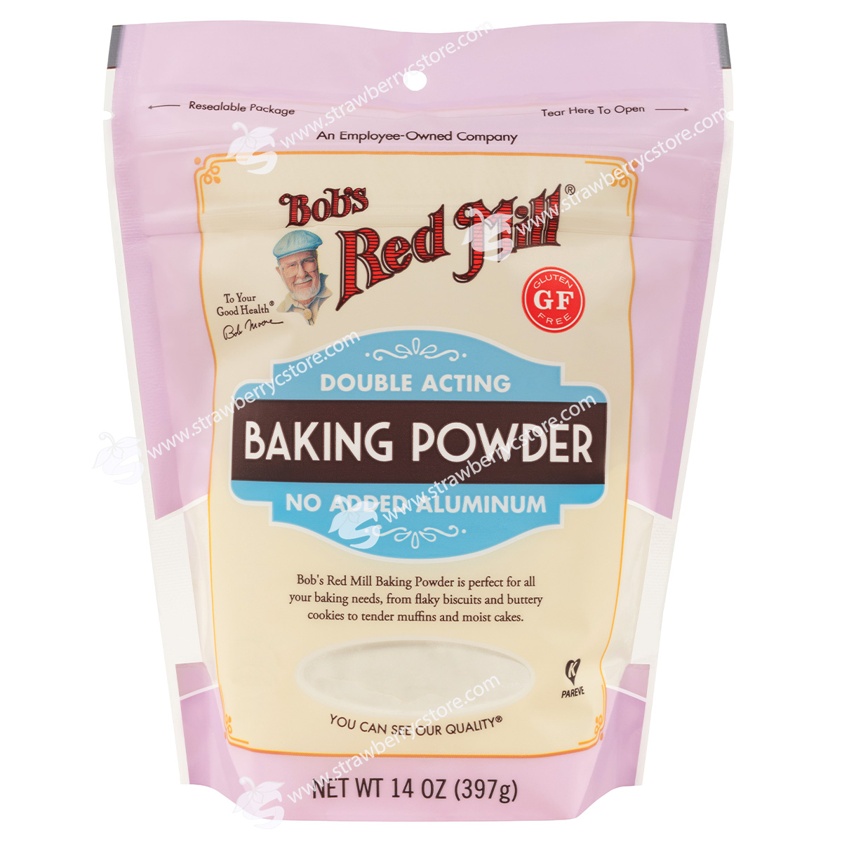 Bột Nổi Không Muối Nhôm Bob's Red Mill Baking Powder, No Added Aluminum, Gói 397g (14 Oz.) 0